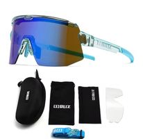 ​NEU! BLIZ Sportbrille Transparent-Blau & Blaues Glas Bild 1
