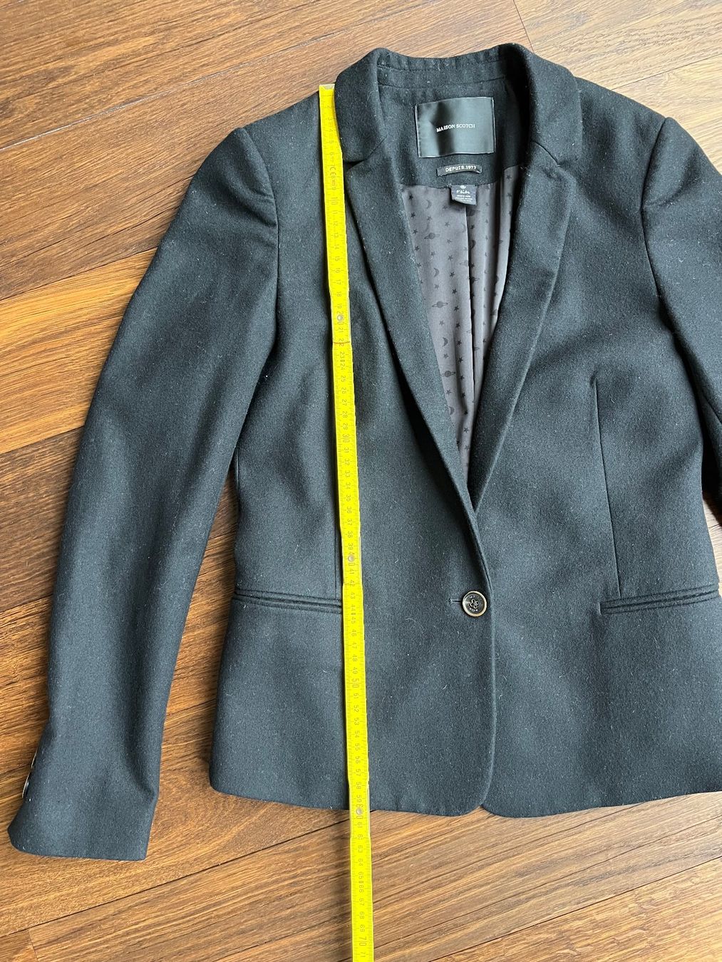 Maison Scotch Giacche: Maison Scotch Blazer Jacke, schwarz, mit Wolle, Gr. S – Usato da Affoltern am Albis venduto da Blackrhythm 6