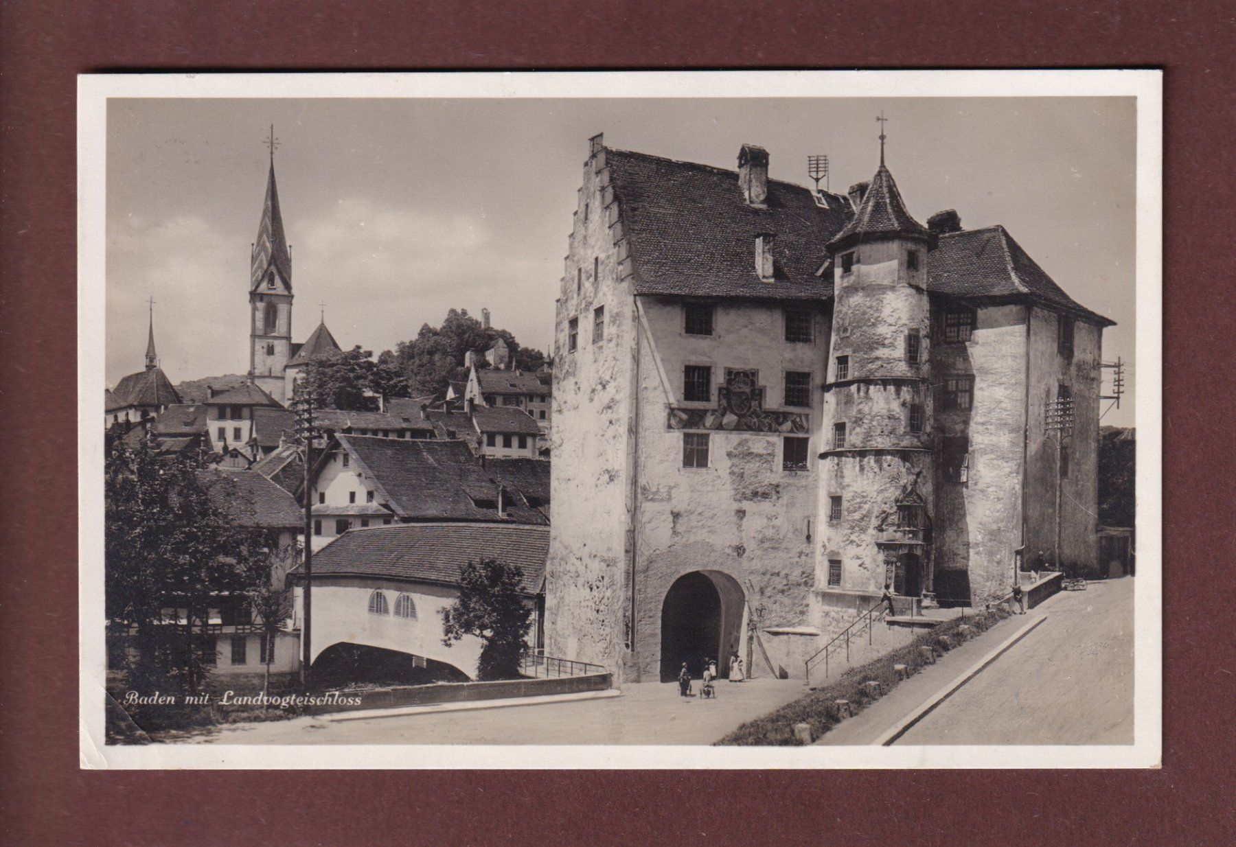 Cartoline postali: BADEN - Landvogteischloss - 1932 // Eckbug // – Usato da Pully venduto da nicecards