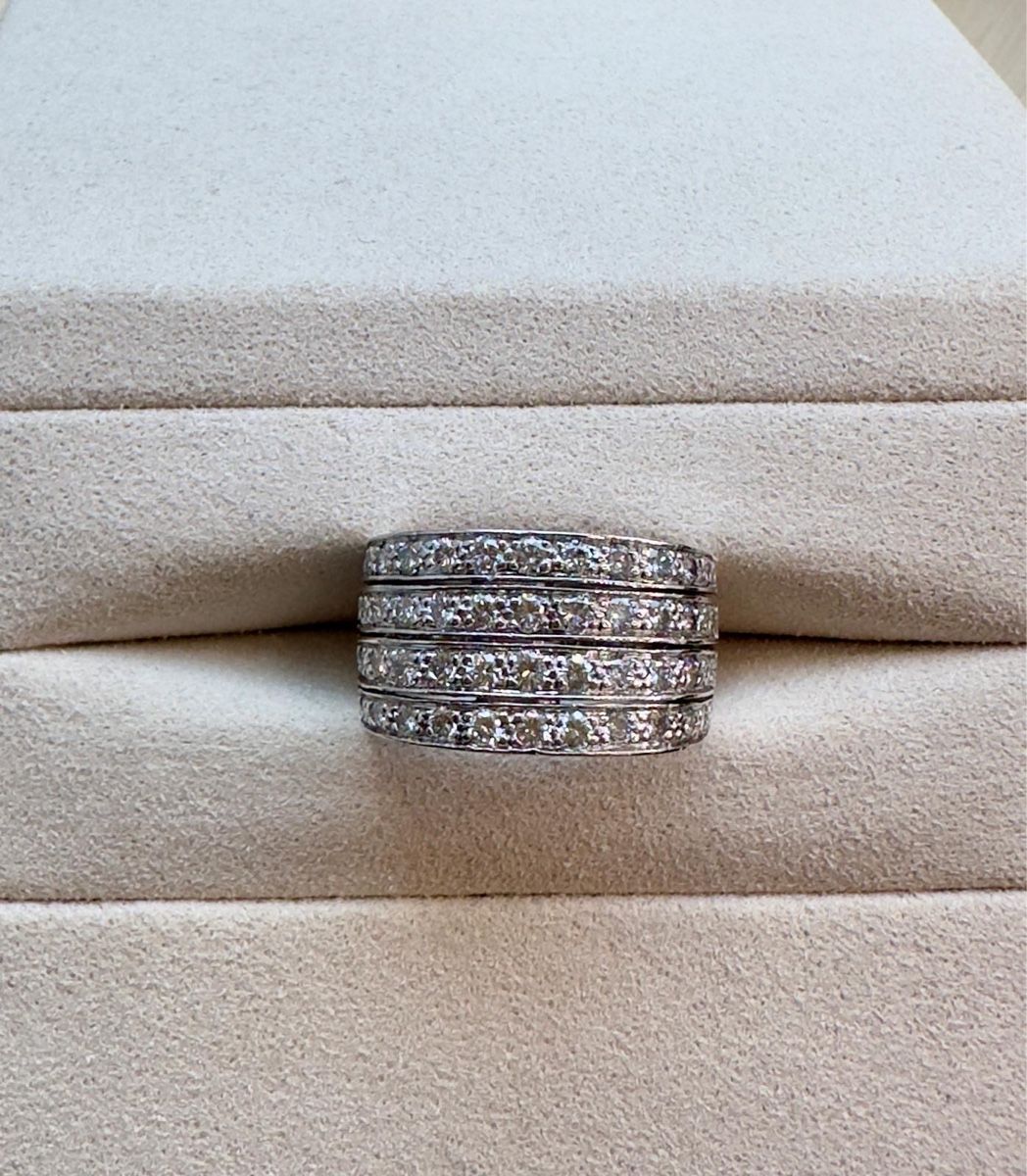 Ringe: Bague bandeau pavée diamants multi rangs T 52 – Neu (gemäss Beschreibung) aus Bellevue von bordeaux075cl 3