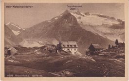 Riederfurka (VS) mit Oberaletschgletscher u. Fusshörner.