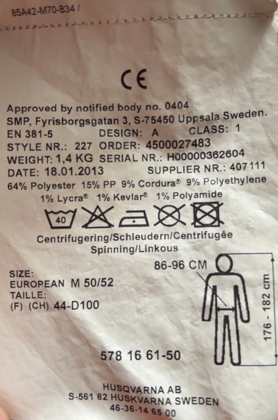 Pantaloni: Pantalon sécurité Husqvarna – Usato da Fleurier venduto da v4ls23 3