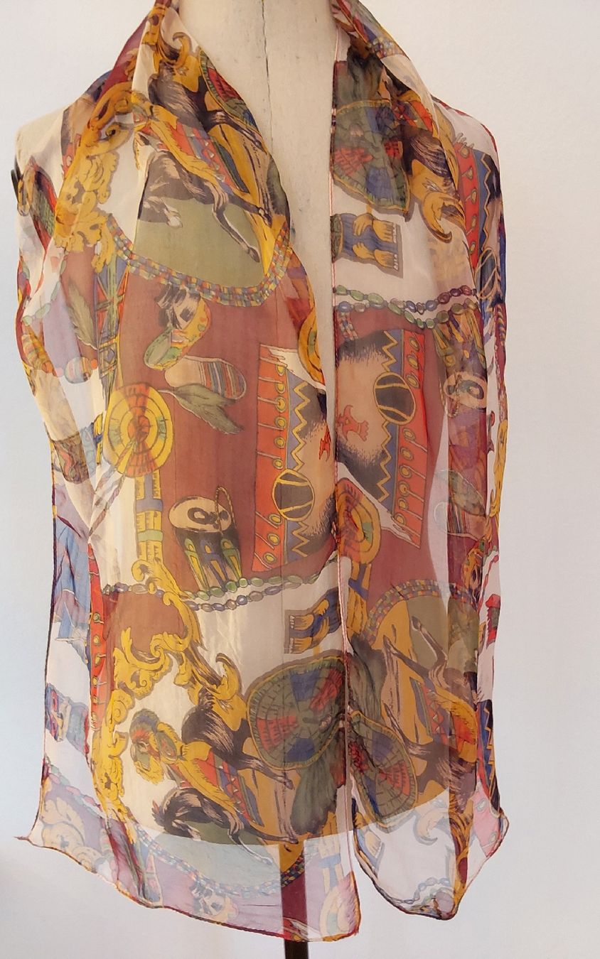 Foulards, Tücher & Schals: Foulard Viskose Motiv Reiter – Gebraucht aus Köniz von scopello12 1