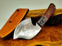 Herziges Damast Messer Knife echter Faltenstahl Damascus