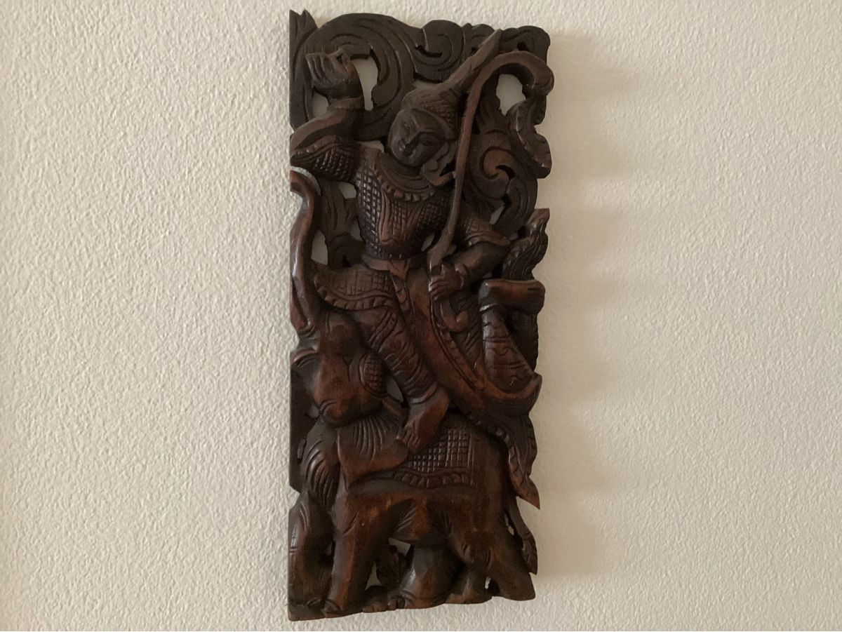 Sculture & Statue: Wandbild  Thailand Sawadee, Teak – Usato da Minusio venduto da scotch111 1