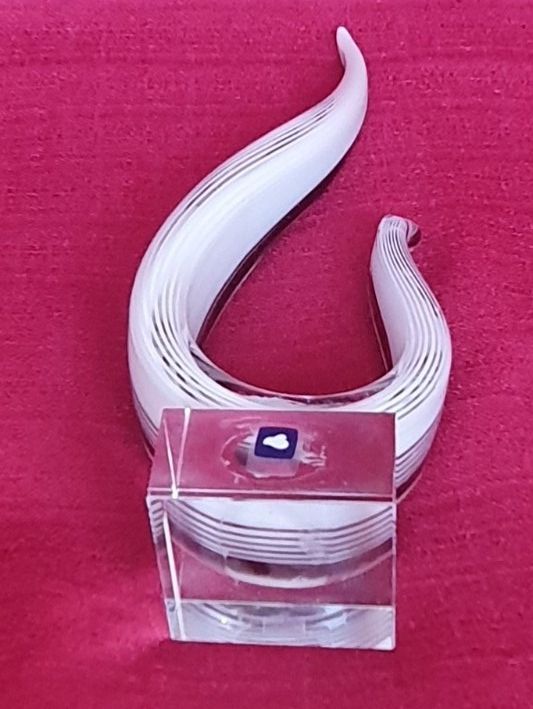 Sculture & Statue: Leonardo Glas-Skulptur „Ease“ 26cm – Schwarz/Silber modern – Usato da Abtwil AG venduto da MaVo.0710 3