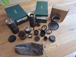 Set tragbare elektrische Kaffeemaschine und Mühle von outIn