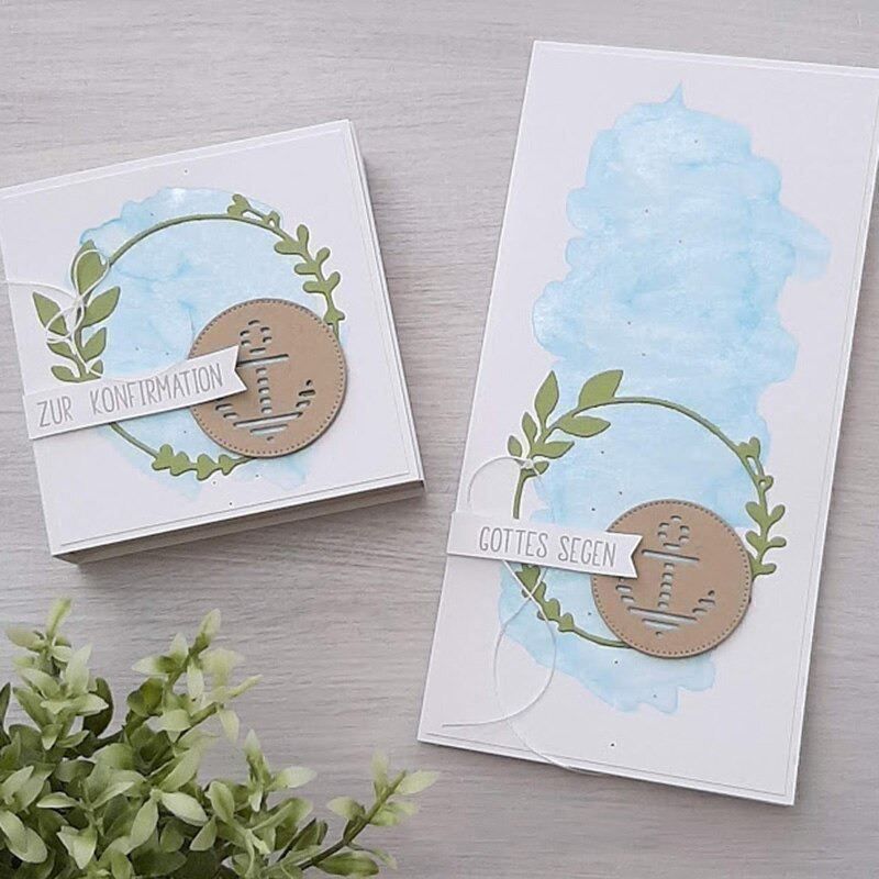 Sciablone: BLÄTTER KREIS STANZSCHABLONE – Nuovo e nell'imballaggio originale da Affoltern am Albis venduto da scrapbooking 2