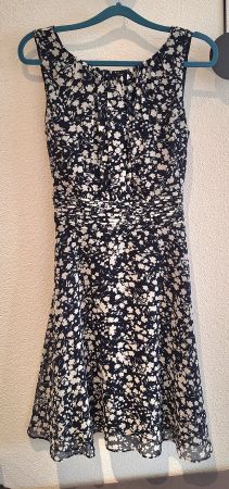 Sommerkleid/Cocktailkleid Gr. 38 Esprit blau-weiss