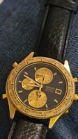 Seiko ALARM Analog World Chronograph Vintage in Black/Gold