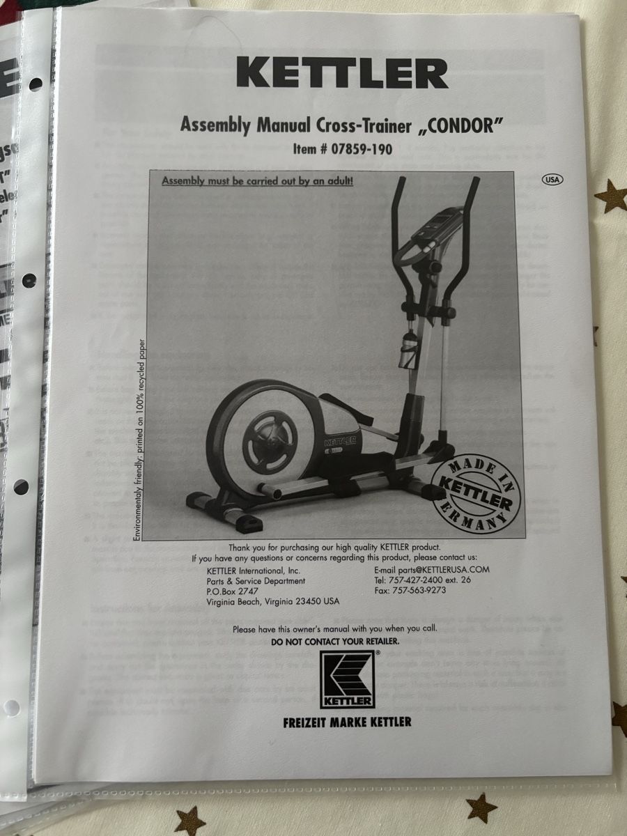 Kettler Hometrainer: Kettler Condor Crosstrainer – Usato da Thalwil venduto da terza789 5