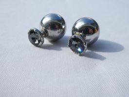Ohrstecker mit Zirkonie als Verschluss, Modeschmuck