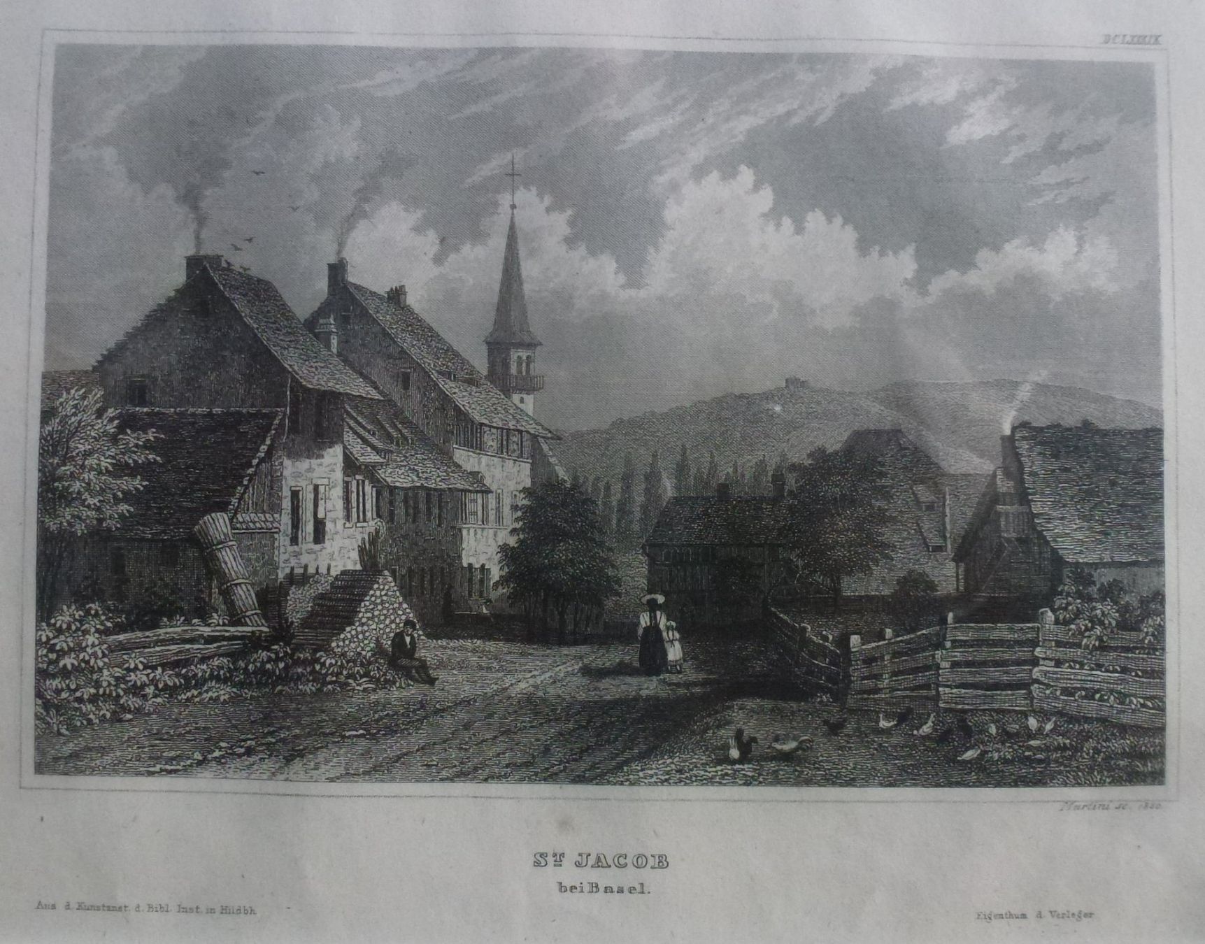 Incisioni: Wunderschönes Bild von St. Jacob bei Basel – Usato da Walkringen venduto da Casablanca777 1