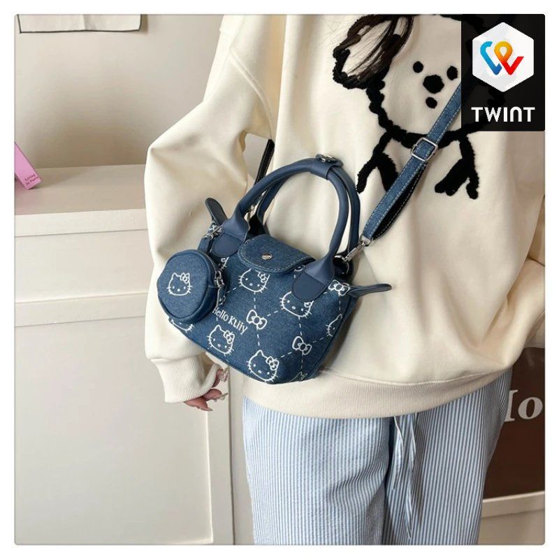 Borse da donna: Sac à main en Denim Hellokitty – Nuovo e nell'imballaggio originale da Saignelégier venduto da novamarket 3