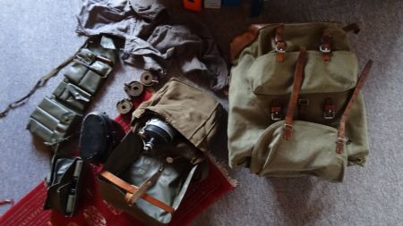 Militärrucksack  Alter Militär Rucksack komplett Packung