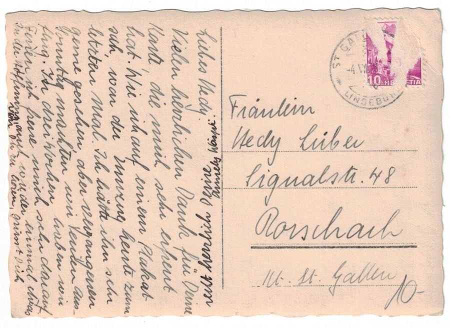 Cartoline postali: St. Gallen, Kochschule Sternacker, gelaufen 1938 – Usato da Frauenfeld venduto da POML 1