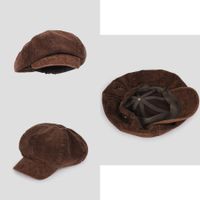 90's newsboy oversize mütze cord