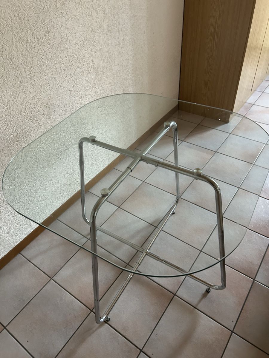 Tavoli: Table design en verre et chrome, solide et stable! – Usato da Thierrens venduto da Bigla 3