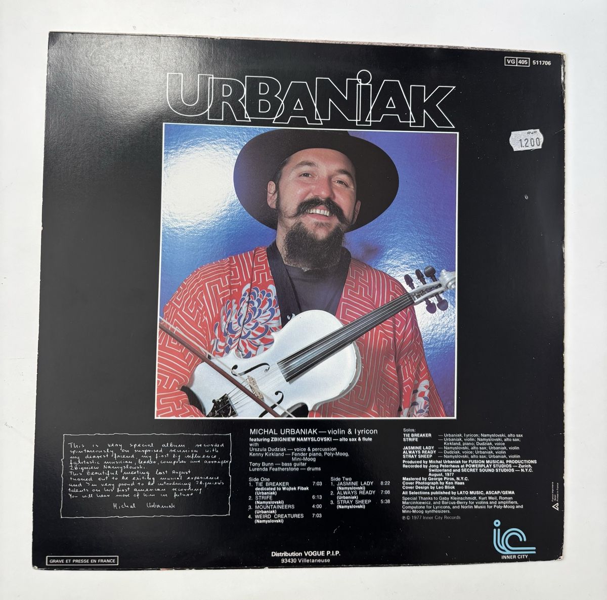 Dischi in vinile: Michael Urbaniak - Urbaniak LP EX/EX – Usato da Neuchâtel venduto da Deivid2 3