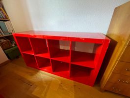 Regal IKEA Kallax 8 Fächer rot guter Zustand gebraucht