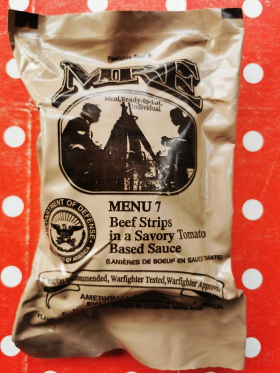 Original US Army MRE Menu 7 Beef Strips Insp. 2/2025 Kaufen auf Ricardo