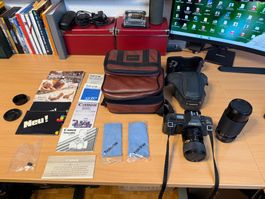 Canon T70 Set mit 2 Tokina RMC Objektiven + Zubehör