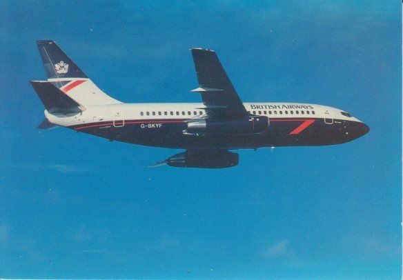 Cartoline postali: Boeing Super 737, British Airways – Usato da Zuerich venduto da OceanLinerPostcards