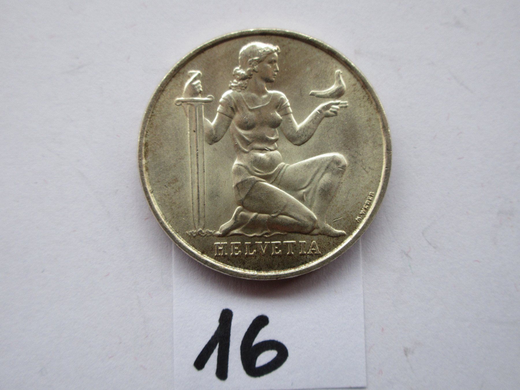 Toutes les monnaies: 5 Fr. PRO PATRIA Münze, 1936 – D'occasion à Uster par djet5_vs