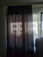 130cm grey curtain, semi transparent