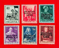 D VI OMS GENEVE HISTORISCHE BILDER 17 -22  1949** POSTFRISCH