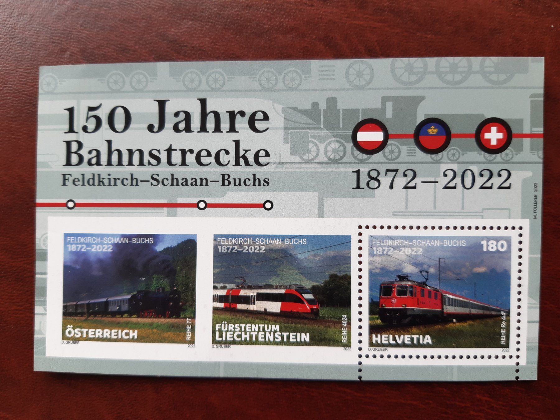 Tutti i francobolli: *Sonderblock 150 J. Bahnstrecke Feldk.-Schaan-Buchs – Nuovo (secondo la descrizione) da Wangs venduto da weisstannen01