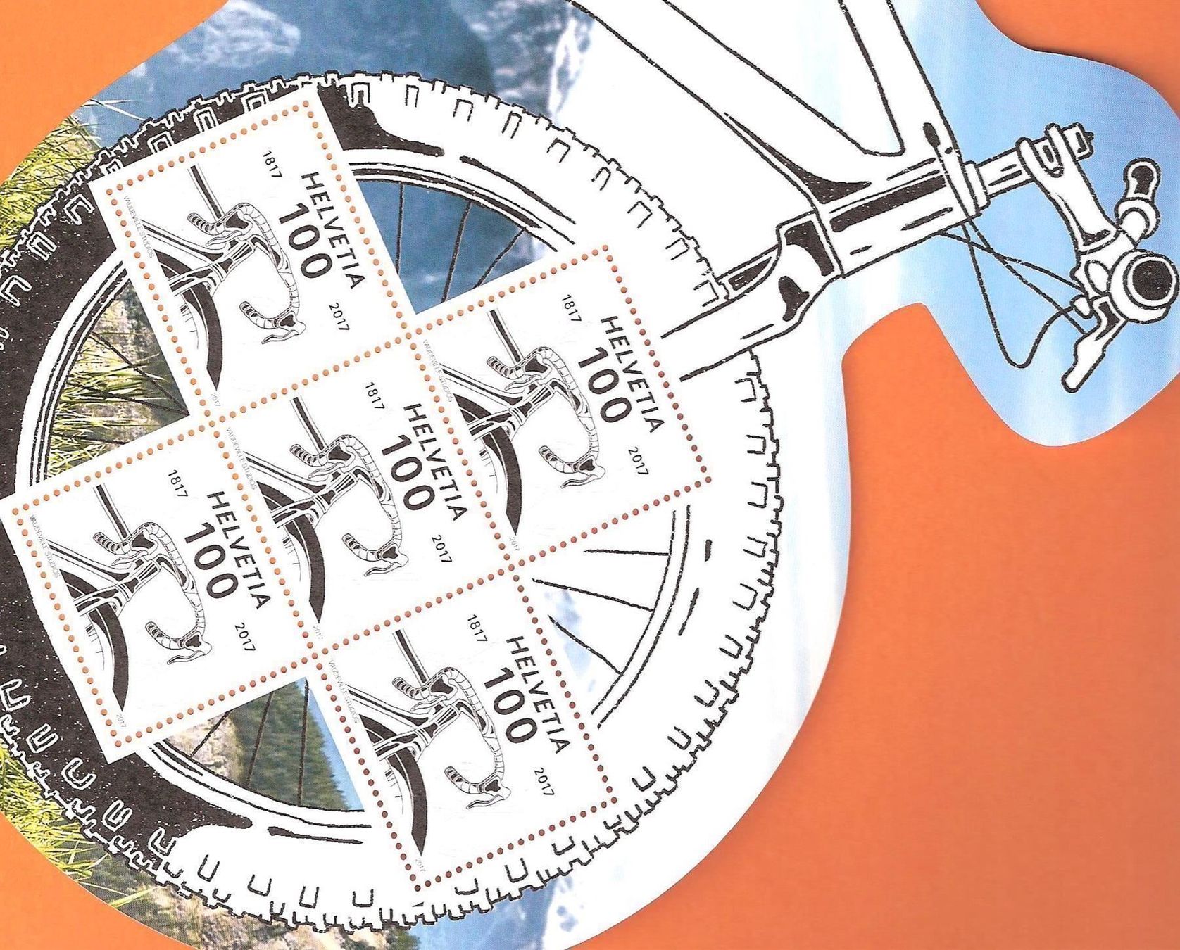 Alle Briefmarken: 2017Spezial-Velobogen à 10 x Fr. 1.-- ** – Neu (gemäss Beschreibung) aus Zürich von Hagliweg 2