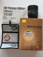Nikon Nikkor 16mm f2.8 AF-D 'fisheye' mit OVP