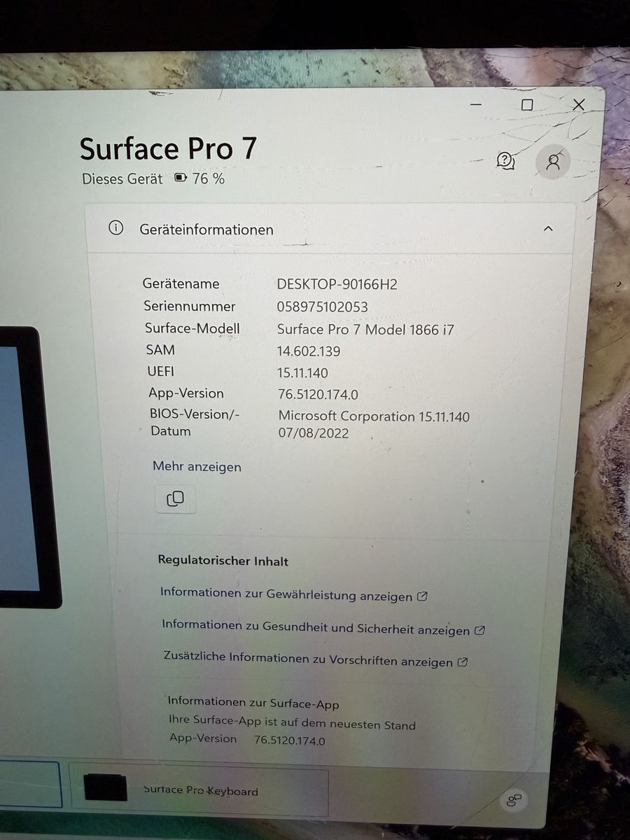 Microsoft Tablet PC: Microsoft Surface Pro 7, i7, 16GB RAM, Bildschirm defekt – Difettoso da Bünzen venduto da Cozmo82 6