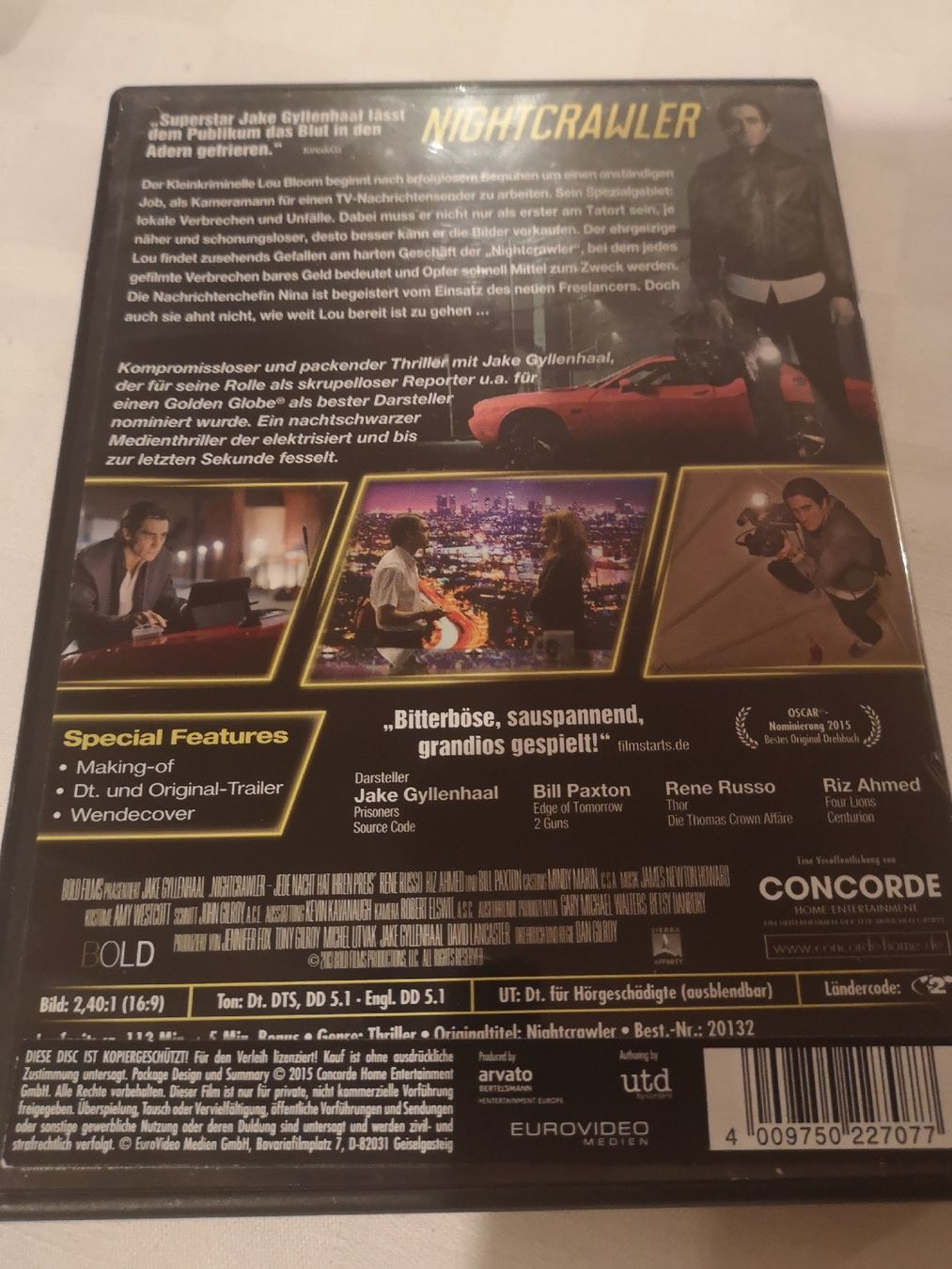 Alle DVDs: Nightcrawler, Jake Gyllenhaal DVD – Gebraucht aus Oberembrach von Kady638 1
