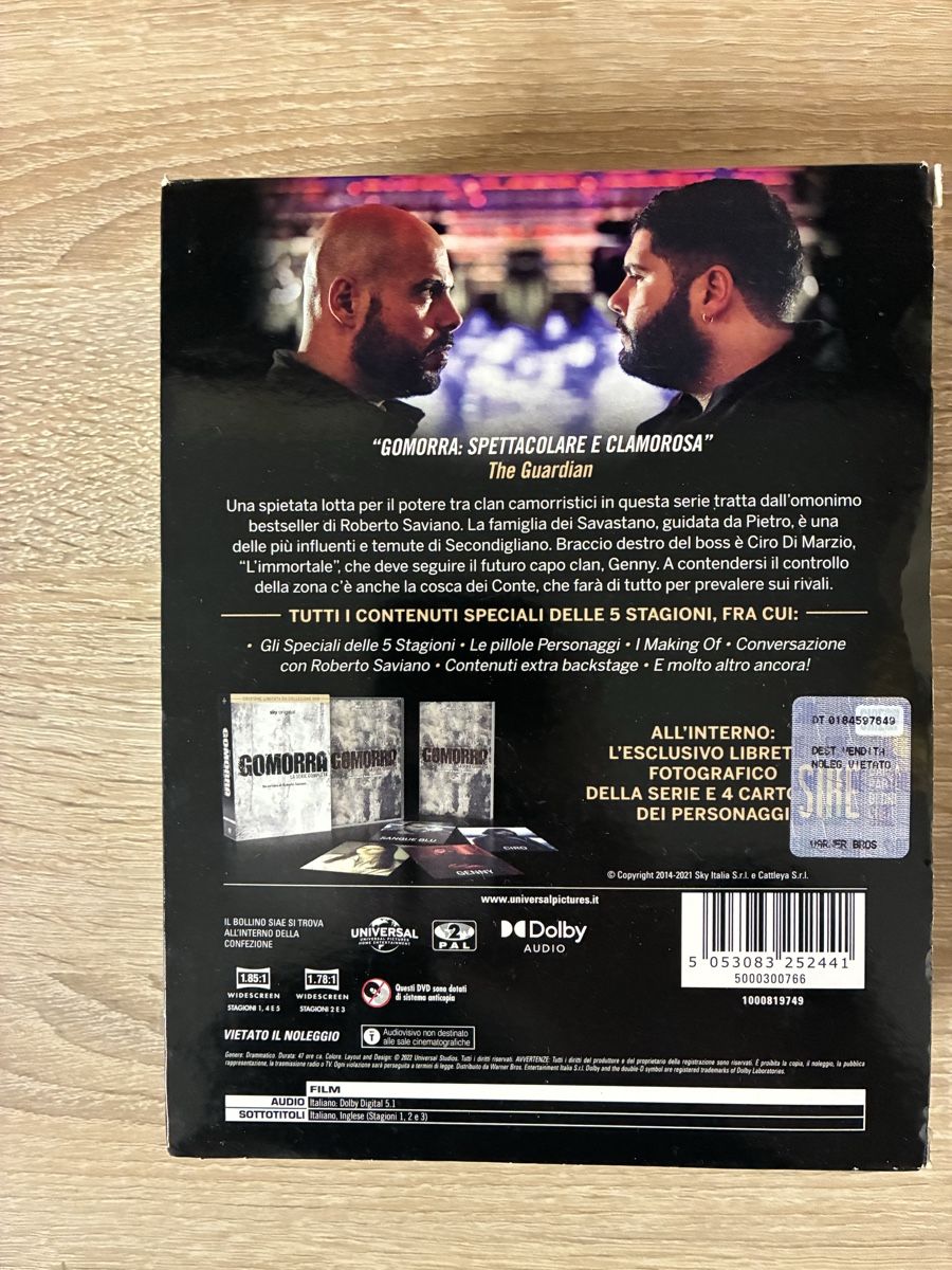Tutti i DVDs: Gomorra serie completa – Usato da Malvaglia venduto da mimi6713 1