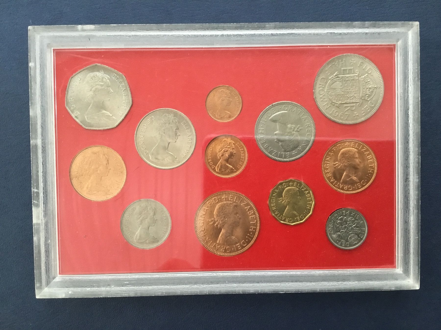 Tutti le monete: Grossbritannien,Komplete Decimal Issue Colns 1967 – Nuovo e nell'imballaggio originale da St. Margrethen SG venduto da alfapeugeot10 1
