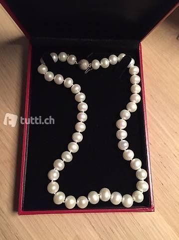 Perle (finte): Perlenkette/Collier Süsswasserzuchtperle – Nuovo (secondo la descrizione) da Lachen SZ venduto da stettnic
