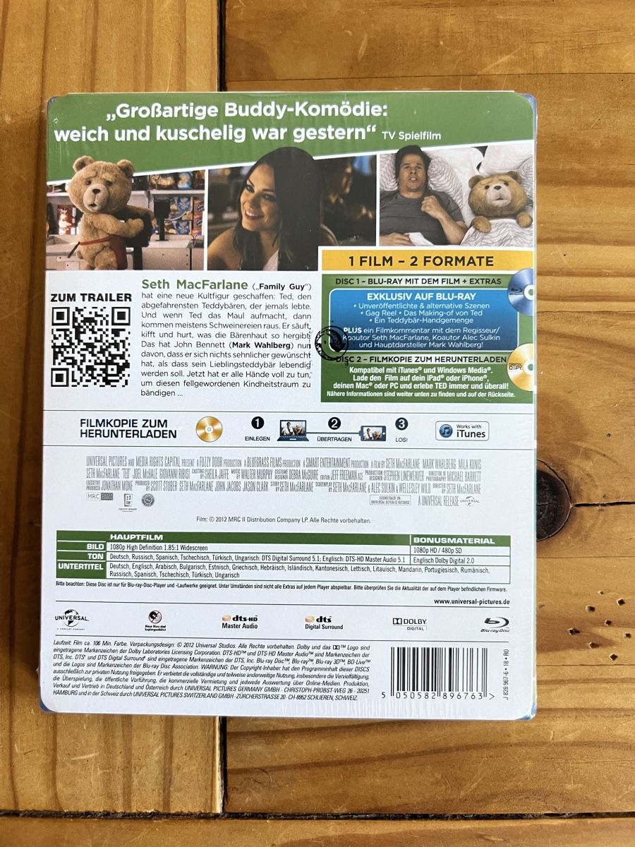 Tutti i DVDs: Blueray Ted mit Mark Wahlberg – Nuovo e nell'imballaggio originale da Kallnach venduto da sta_sy57 1