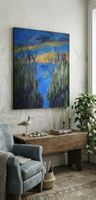 Gemälde mit Landschaftsmotiv handmade 60×80