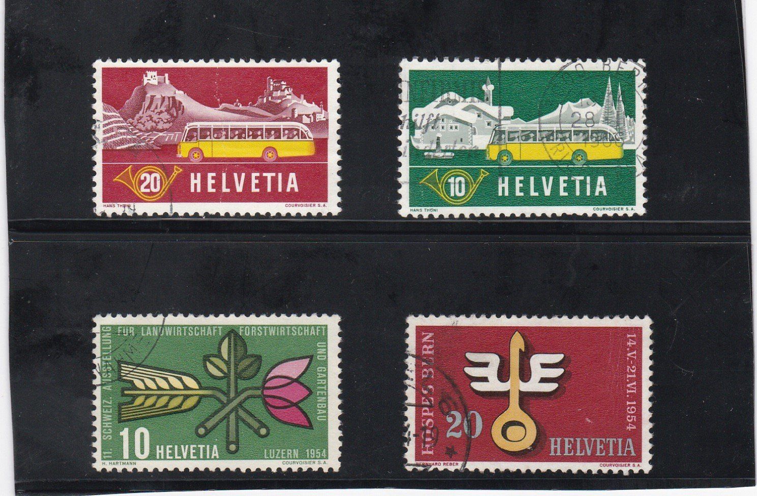 Alle Briefmarken: Timbres suisses 1953-1954 – Gebraucht aus Dizy von all_9l2s