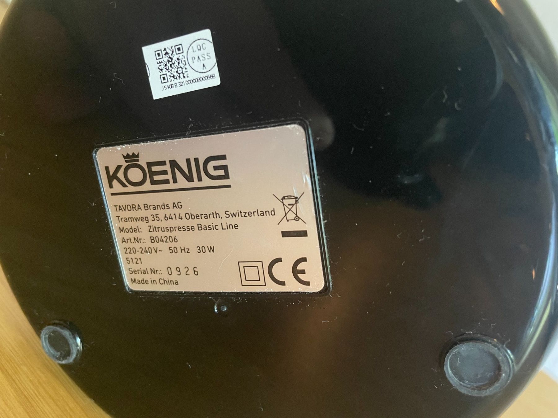 Küchengeräte: Koenig Basic Line Zitruspresse – Gebraucht aus Wabern von carciofo 2