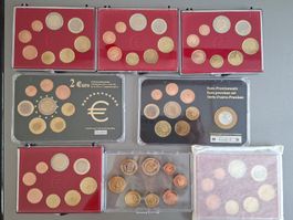 8 Euromünzsätze Spanien Espana diverse Jahrgänge 