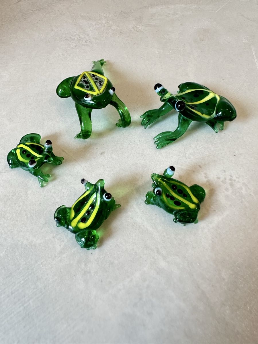 Statuette: Murano Glasfrösche – 5er Set – Nuovo (secondo la descrizione) da Nebikon venduto da Vanessa2003 1