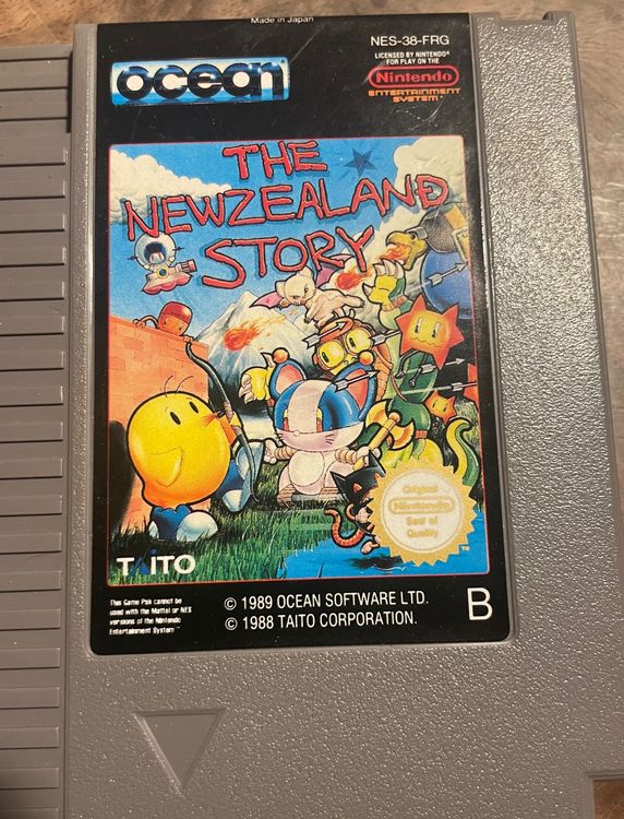 Jeu Vidéo NES 'The Newzealand Story' - Cartouche En Très Bon état