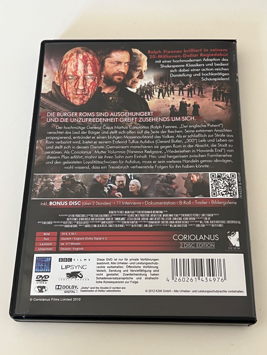 Tutti i DVDs: Coriolanus DVD 2-Disc Edition – Nuovo (secondo la descrizione) da Altstätten SG venduto da sheamus 1