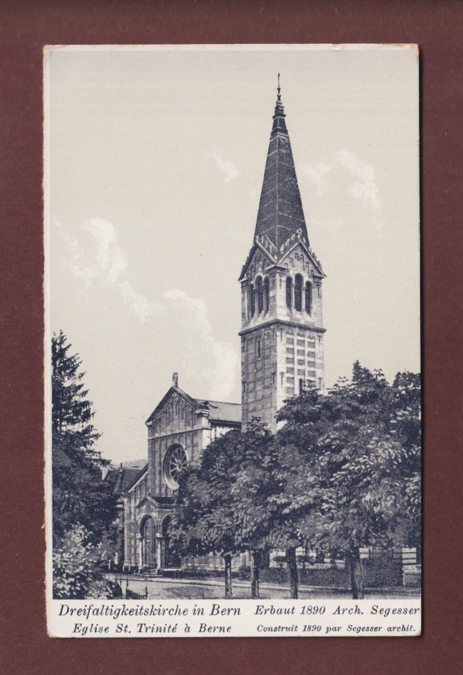 Cartoline postali: BERN - Dreifaltigkeitskirche – Usato da Pully venduto da nicecards-shop