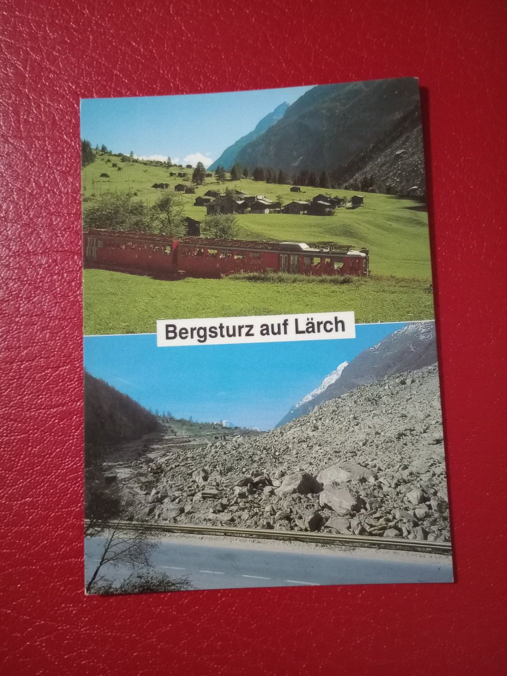 Ansichtskarten: AK Wallis Bergsturz auf Lärch Bahn Mattertal – Gebraucht aus Küttigen von Melisch1000
