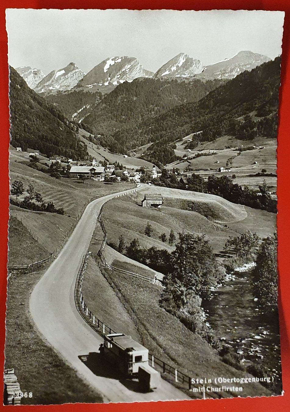 Cartoline postali: Stein 1947 mit Churfirsten – Usato da Kreuzlingen venduto da Rschweiz1
