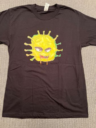 Neu! Schwarzes T-Shirt mit Comic Motiv, Grösse XL Unikat